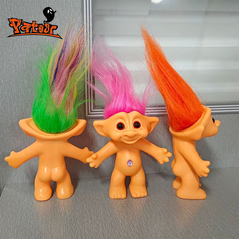Lucky Troll Dolls Vintage Sammlerfiguren aus Kunststoff in Mehrfarbig für Desktop-Dekoration und Nostalgie-Liebhaber - Bild 1