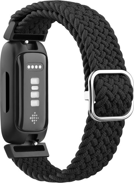 Uhrenarmband Nylon, geflochten, elastisch, schwarz, Unisex - Bild 1