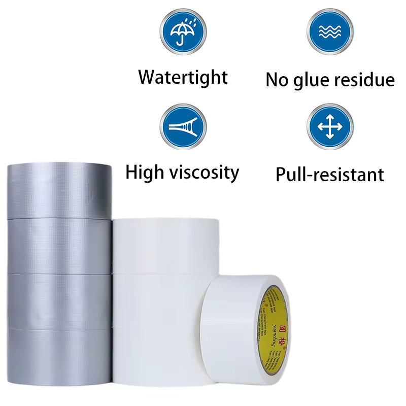 Selbstklebendes Gewebeklebeband Weiß, Wasserdichtes Teppichklebeband und Automobil-Klebeband, Breite: 10 mm, Länge: 10 m - Bild 2