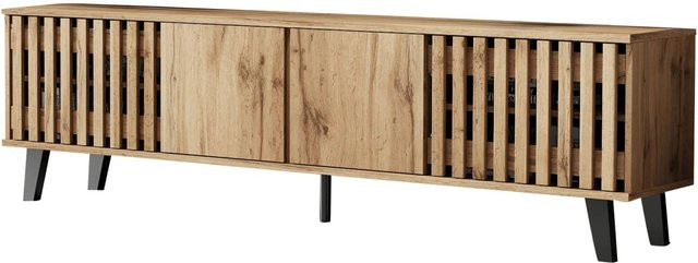 okwish TV Schrank für dein Wohnzimmer mit Stauraum in Natur, B/T/H: 180 x 40 x 55 cm - Bild 1