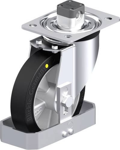 Blickle Stahlblech-Lenkrolle L-ALEV 161K-CS11-EL-FS in Schwarz und Grau mit 160 mm Rad-Durchmesser und 300 kg Tragfähigkeit - Bild 1