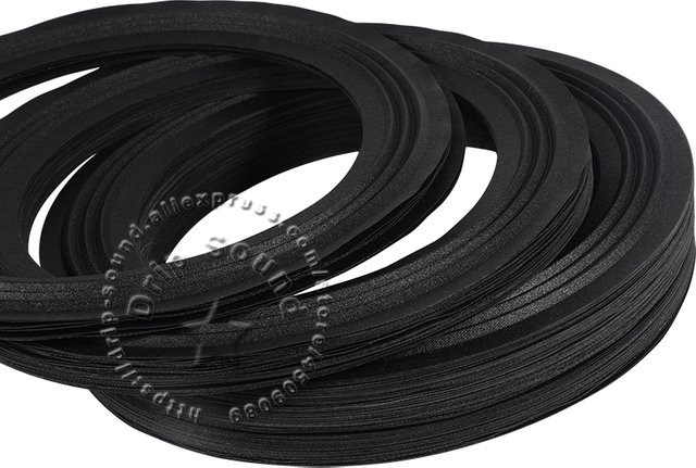 BYEC Lautsprecher Tuch Ersatzteil mit Drei-Falten-Ringrand in Schwarz für Woofer und Surround Lautsprecher in den Größen 6,5 Zoll, 8 Zoll, 10 Zoll, 12 Zoll oder 15 Zoll - Bild 1