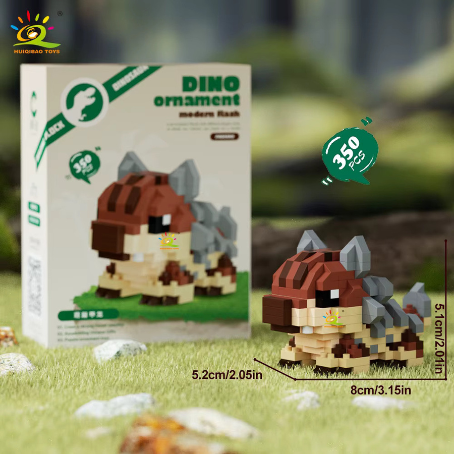 HUIQIBAO Dinosauriermodell Mikrobaustein, Bunt / Mehrfarbig - Bild 2