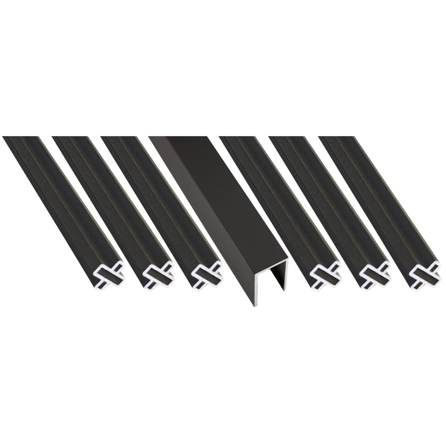 GartenLand Ameland Exclusive Leistenset aus Aluminium in Anthrazit inklusive Abschlussleisten, 6 Zwischenleisten und Abstandshaltern - Bild 2
