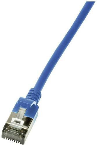 LogiLink CQ9016S RJ45 Patchkabel CAT 6a U/FTP Ethernet LAN, Blau, Länge: 0,30 m - Bild 1