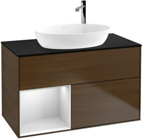 V&B Waschtischunterschrank Finion 100 Wandbeleuchtung in Weiß lackiert B/T/H: 100 x 50,1 x 50,1 cm - Bild 1