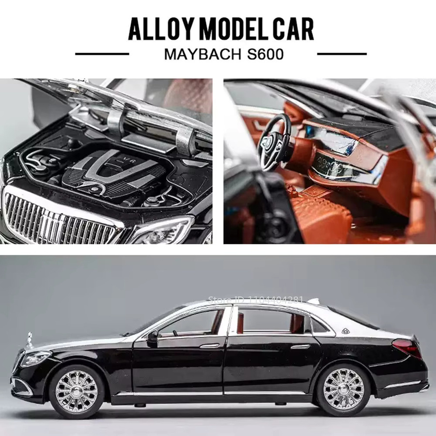 MAKEDA GLS600 E300el Spielzeugautos, Maßstab 1:24, Metall, mit Ton und Licht - Bild 2