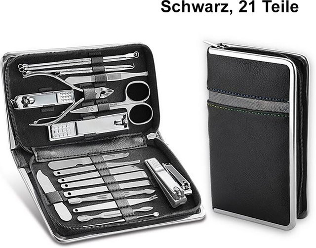 TPFBeauty Maniküre- & Pediküre-Set, 21-teilig, Schwarz, Unisex - Bild 1