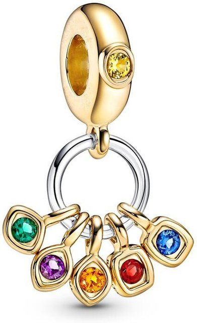 Lampayan Charm-Perlen-Anhänger Kupfer, Gold, Zirkonia, Kristall, Damen - Bild 1