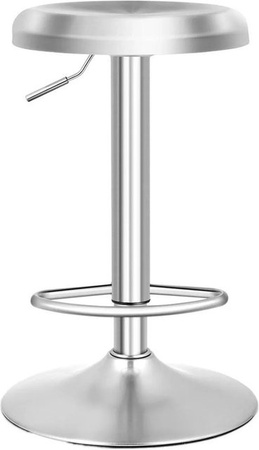Costway Barhocker höhenverstellbar und 360 Grad drehbar in Silber für Küche und Bar