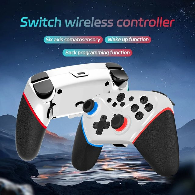 KEKEGAME Wireless Switch Controller für Nintendo Switch, Lite und OLED mit Turbo-Funktion und Weckfunktion in Schwarz oder Weiß - Bild 1