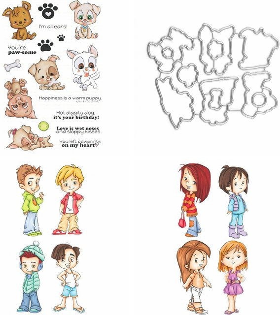 Transparente Silikon-Stempel mit Hundemotiv für DIY Scrapbooking und Bastelarbeiten - Bild 1