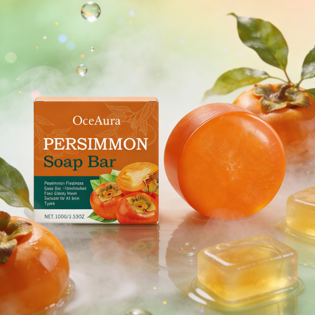 OceAura Kaki-Seife Waschseifenstück, 100 g - Bild 1