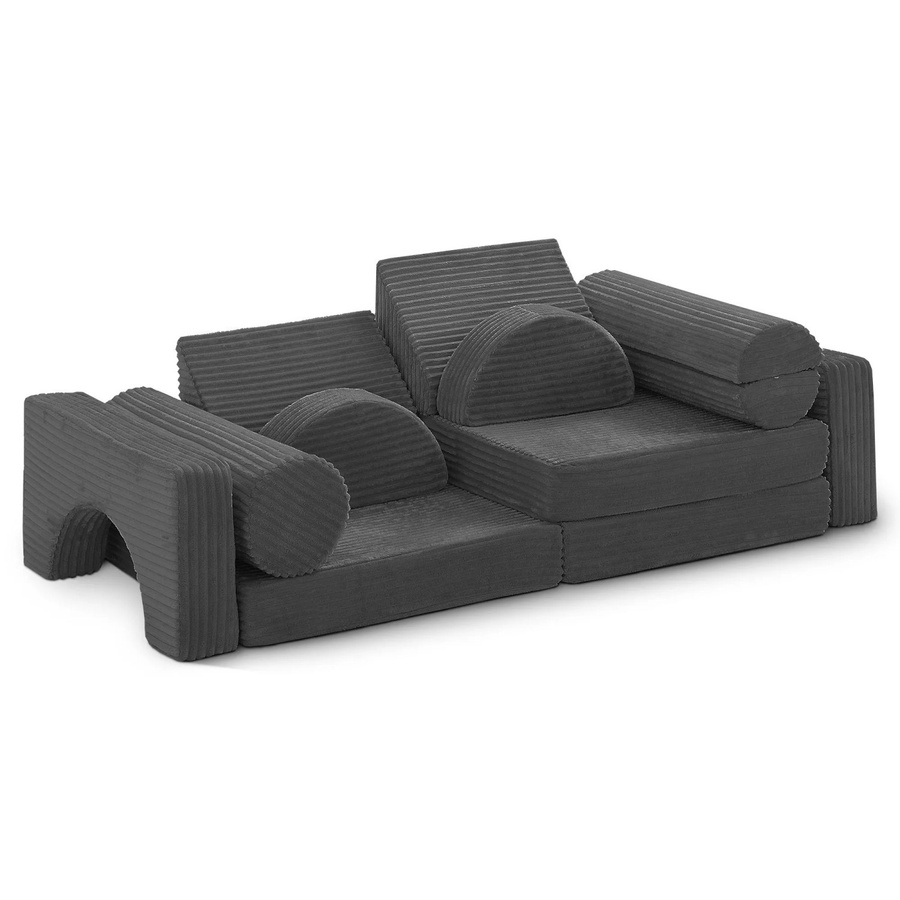 Bestlivings Spielsofa für Kinder aus Cord, 11-teiliges Set, Anthrazit - Bild 2