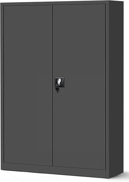 Jan Nowak Büro Aktenschrank JAN II aus Metall in Anthrazit Matt, B/T/H: 115 x 40 x 185 cm - Bild 1