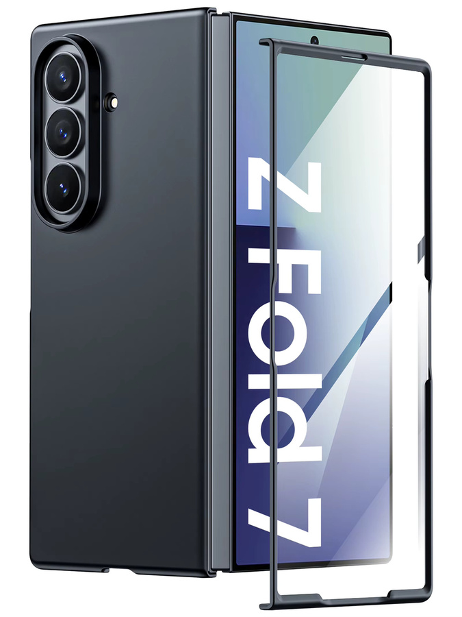 Samsung Schutzhülle für Galaxy Z Fold 7 mit PC-Festabdeckung und HD-Schutz, Schwarz - Bild 4