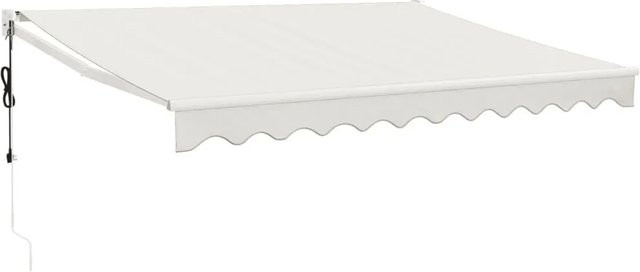 Elektrische Markise von vidaXL in Creme mit Kurbel, B: 3,5 m, T: 2,5 m - Bild 1