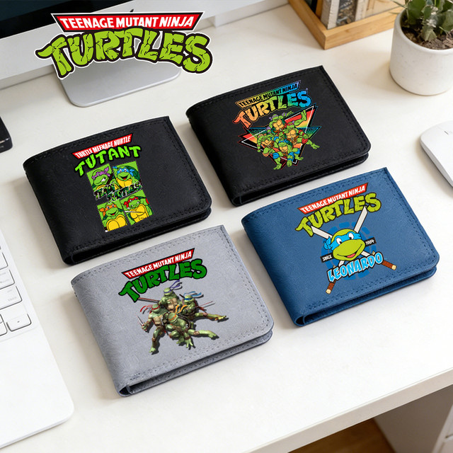 Bandai Teenages Mutants Ninjas Turtles Jungen-Geldbörse, Cartoon-Kartenhalter, faltbar - Bild 1