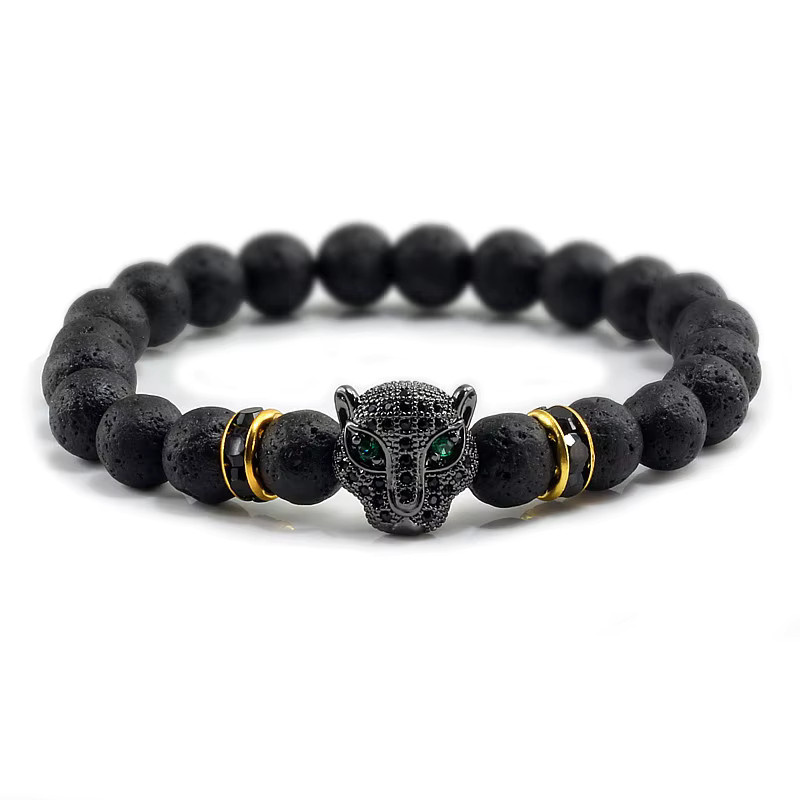 Star Trading Herren-Armband, Lava, Schwarz, Perle - Bild 3