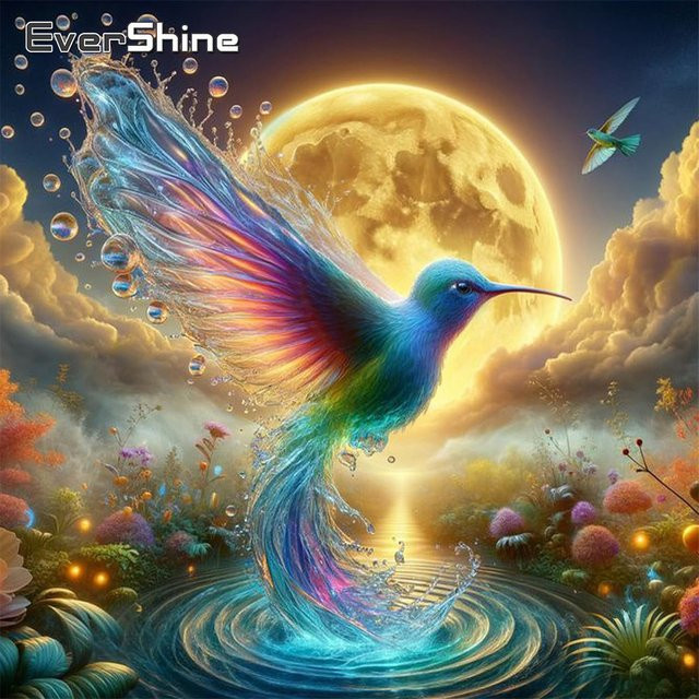 Evershine Diamant Malerei Kolibri, Acryl, Bunt / Mehrfarbig - Bild 1