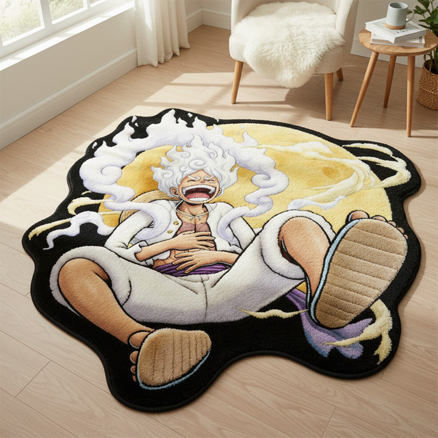 Bandai One Piece Luffy Gear 5 Anime-Teppich in Multicolour, weich und rutschfest für dein Schlafzimmer oder Gaming-Zimmer - Bild 1