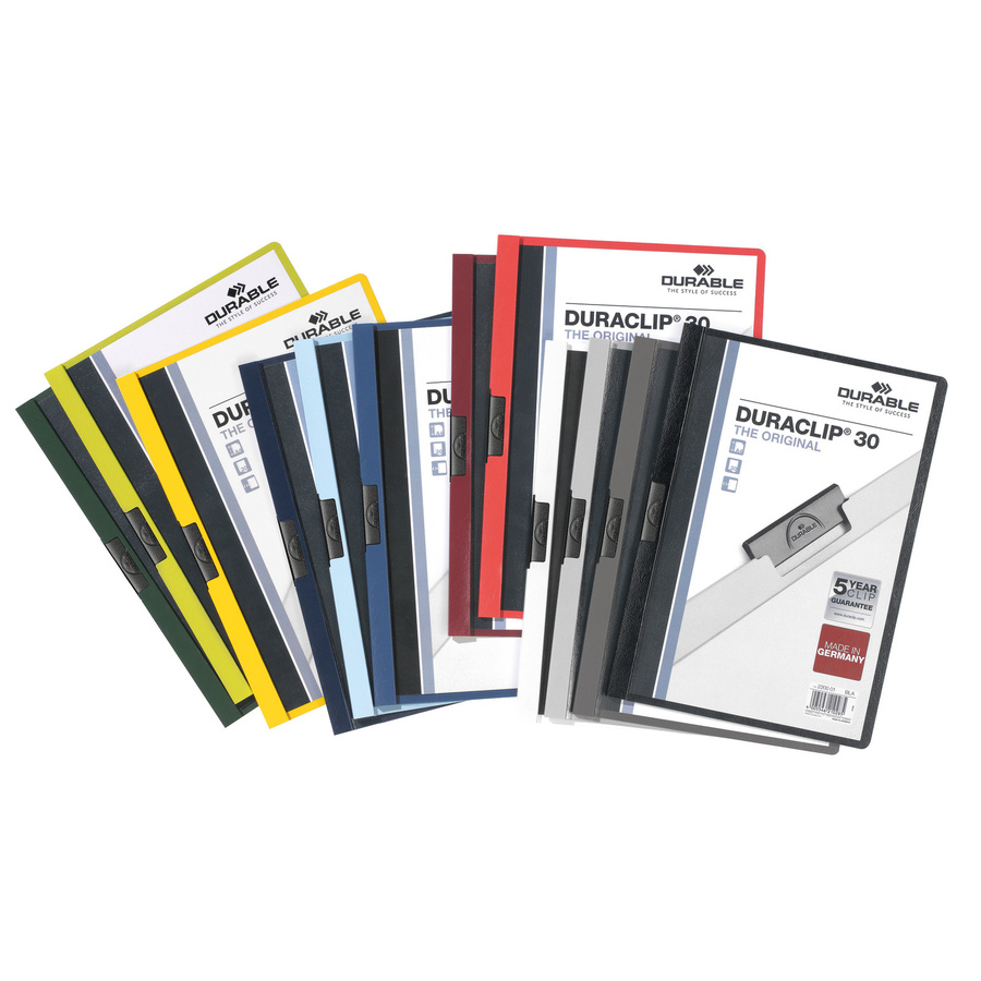 DURABLE Klemmmappe DURACLIP 30 für A4 in Schwarz, Orange oder Transparent - Bild 2