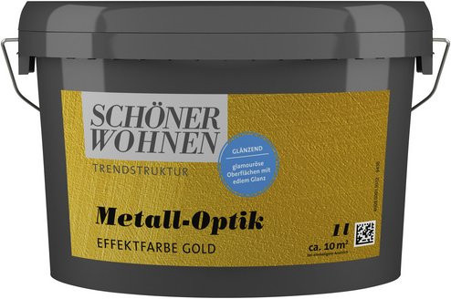 Schöner Wohnen Effektfarbe Trendstruktur in Metall-Optik, Gold, 1 l - Bild 1