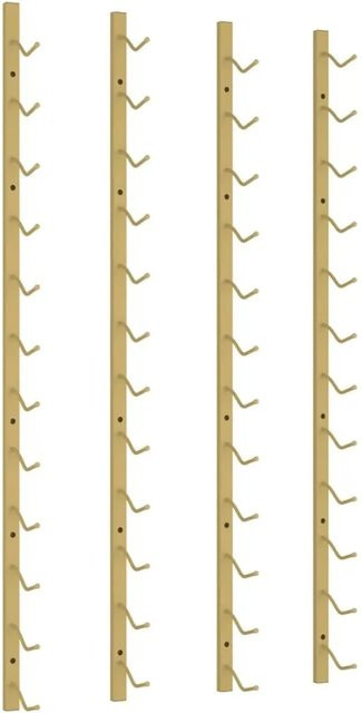 vidaXL Wand-Weinregal aus Eisen in Gold für 12 Flaschen, 2er Set - Bild 1