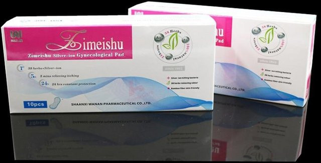 Zimeishu Femininhygiene-Medikamentenpads mit Silberionen, Damen, 2 Boxen - Bild 1