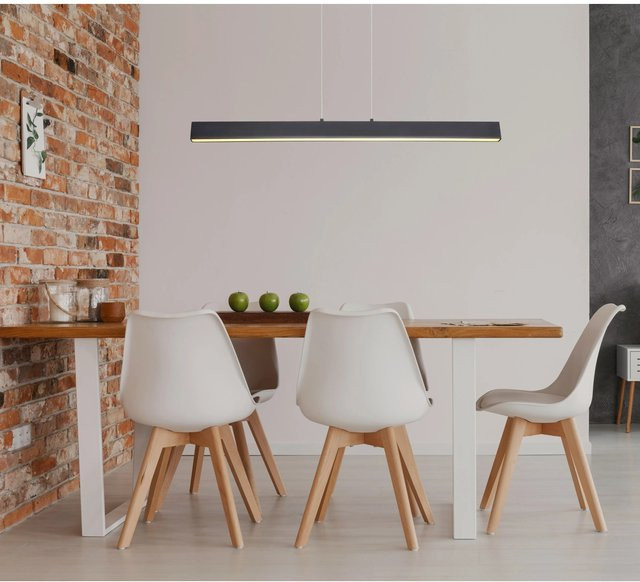 Globo LED-Pendelleuchte Verena, schwarz matt, B: 121 cm, T: 8 cm, H: 120 cm - Bild 1
