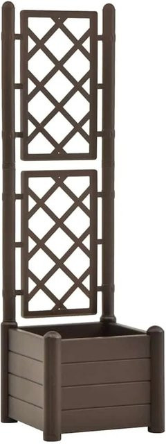 Furnicato Pflanzkübel mit Spalier aus Polypropylen in Mokka, B/T/H: 43 x 43 x 142 cm - Bild 1