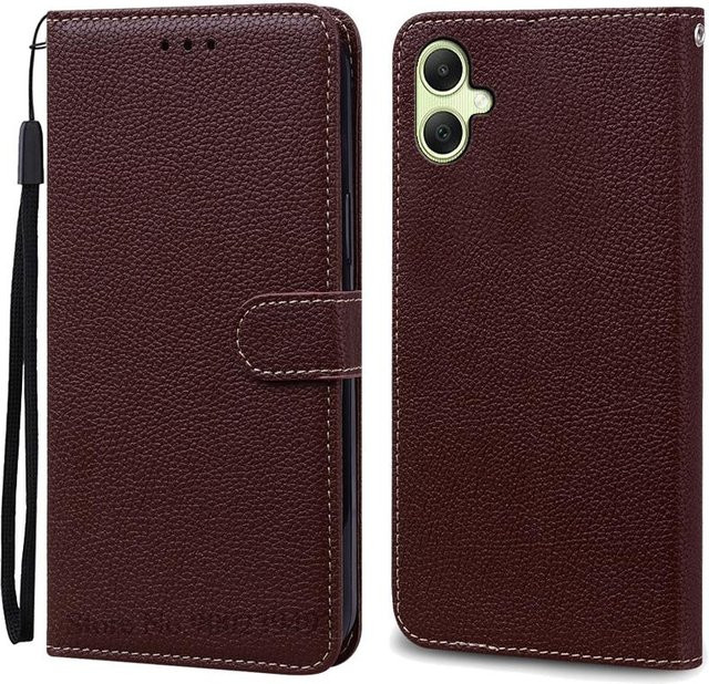 Leder Klapphülle Brieftasche für Samsung Galaxy A07 4G in Kaffeebraun - Bild 1