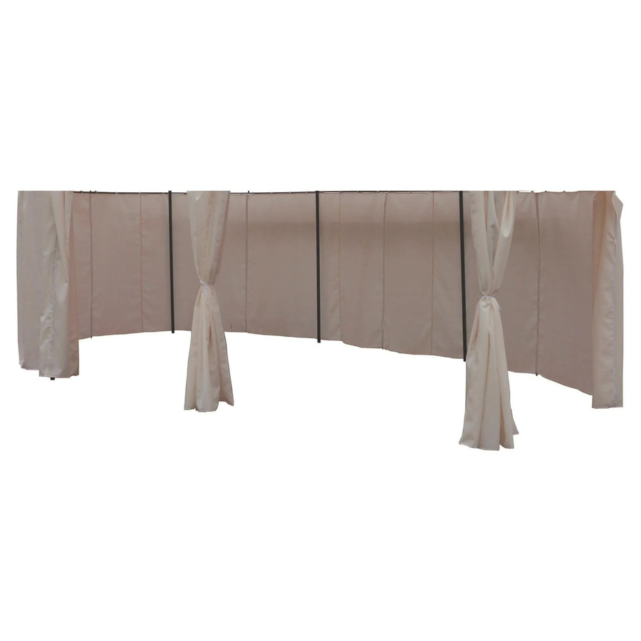 Lex 8er Set Seitenteile für Pavillon 5,3 x 3,5 m in Taupe, wasserabweisende Sichtschutz-Seitenwände aus Polyester - Bild 2
