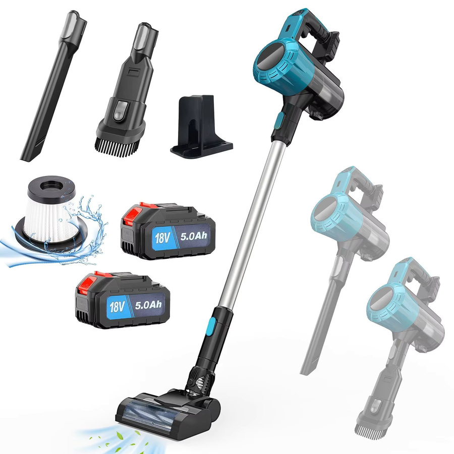Kabelloser Handstaubsauger mit 93W bürstenlosem Motor, 30KPa starker Saugkraft und waschbarem HEPA-Filter für Tierhaare und Bodenreinigung - Bild 9