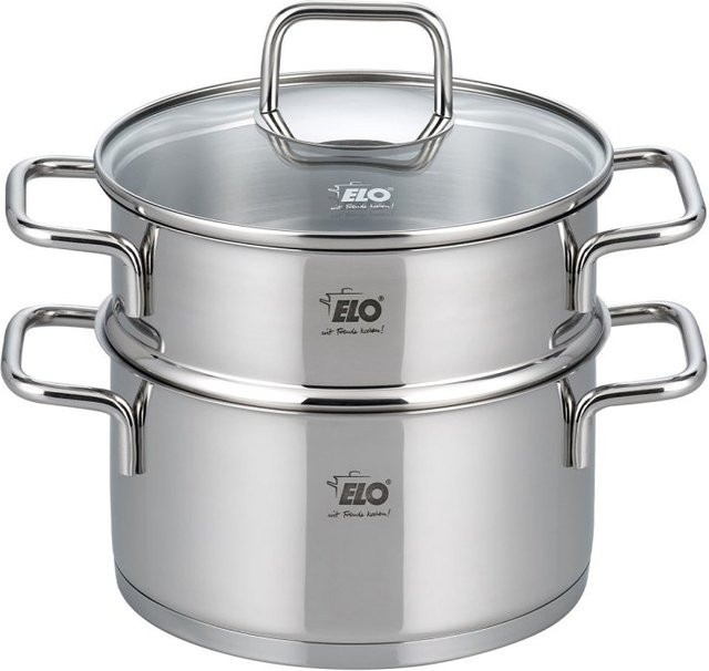 ELO Bio-Dünster aus Edelstahl mit Deckel, Farbe: Silber, Durchmesser: 18 cm - Bild 1