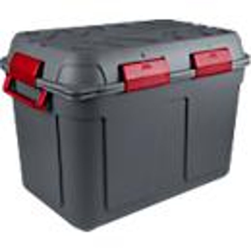 Sunware Q-LINE Aufbewahrungsbox mit Rollen und Griffen, 160l, wasserdicht, anthrazit/rot, B: 54,5 cm, T: 79 cm, H: 54,5 cm - Bild 3