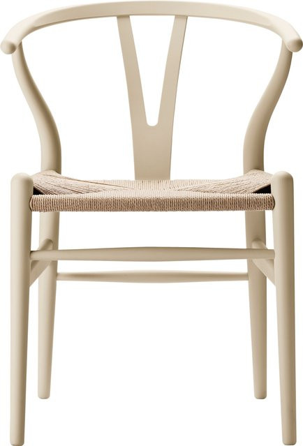 Carl Hansen & Søn CH24 Y Wishbone Stuhl Soft Edition von Ilse Crawford in Beige, lackiert - Bild 1