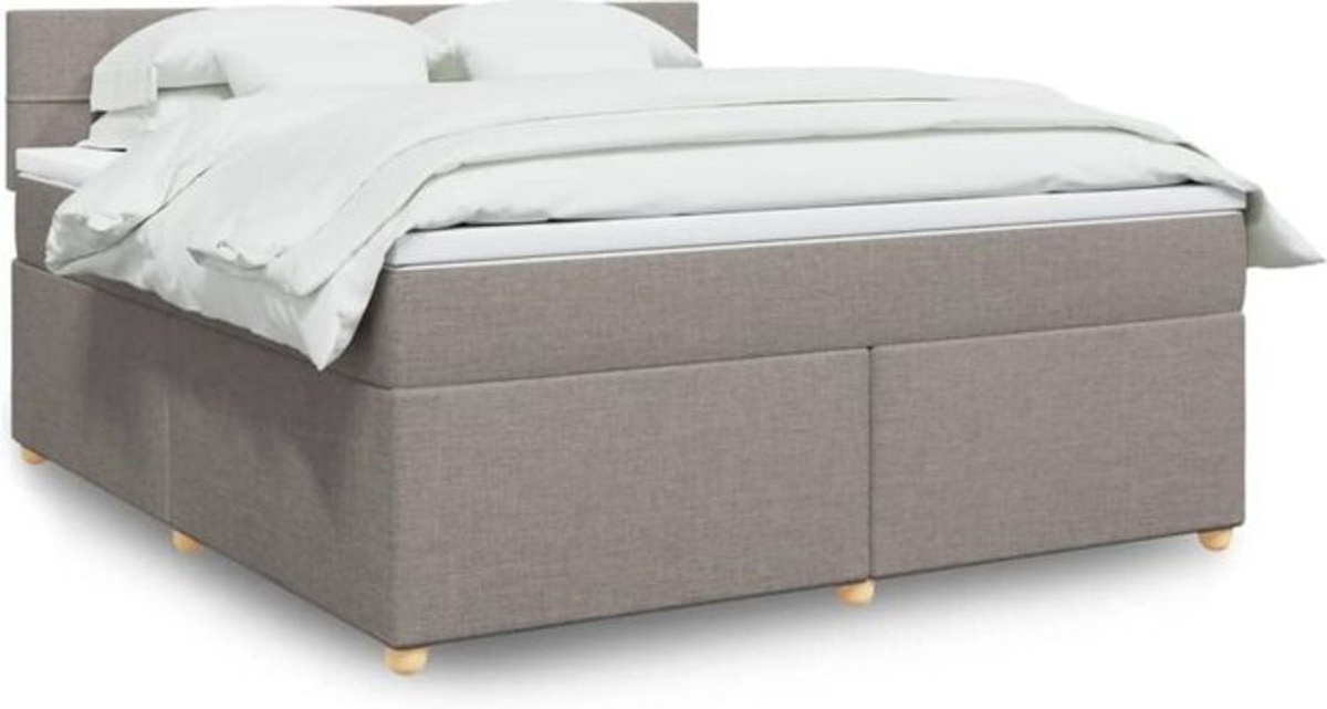 Boxspringbett mit Matratze von vidaxl in Taupe meliert, Stoff, B/T: 180 x 200 cm - Bild 1