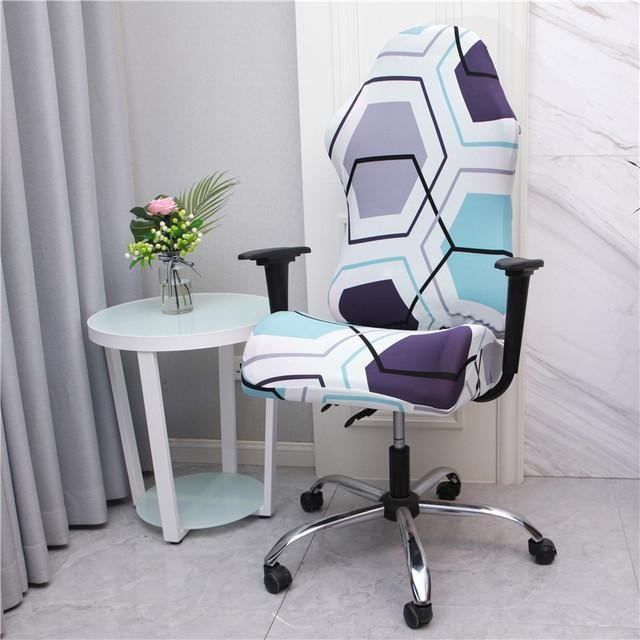 Dehnbarer Gaming-Stuhlbezug aus Polyester und Elastan für Büro und Internet-Café, Mehrfarbig, 1 Set - Bild 1