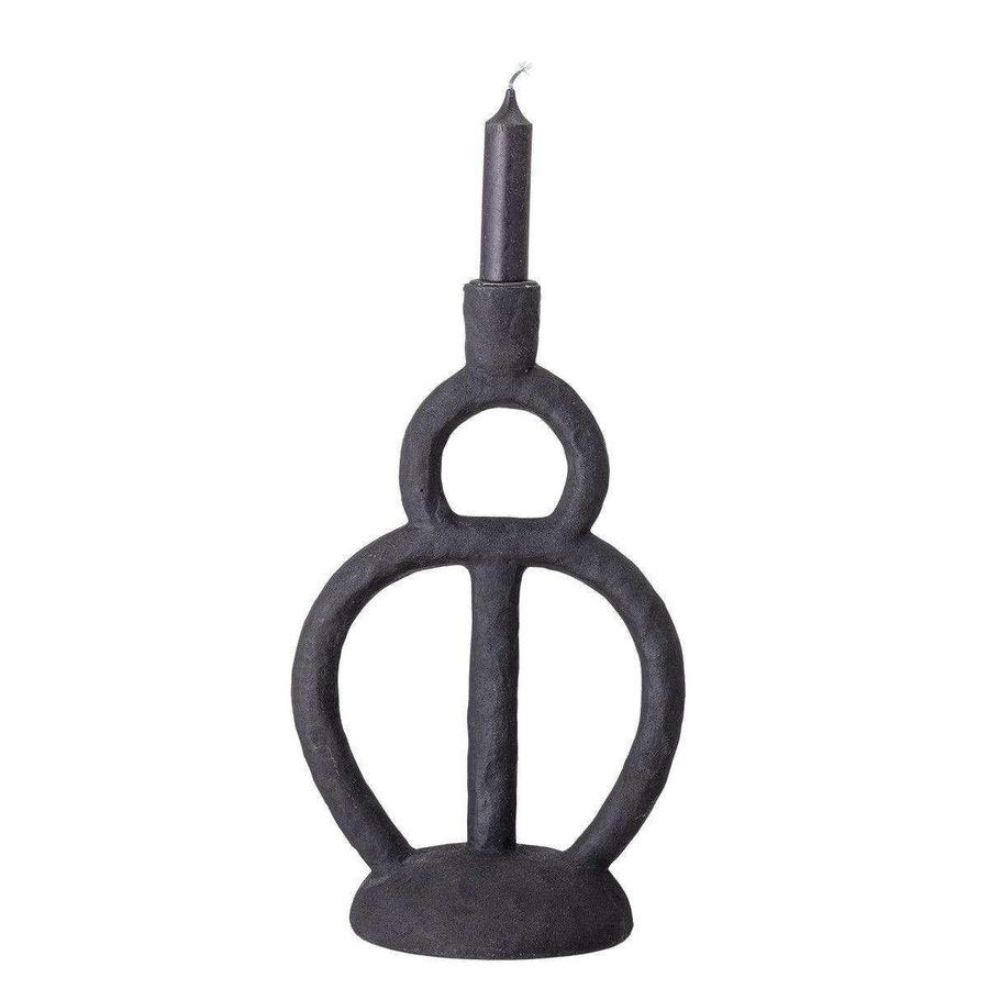 Bloomingville Ramina Kerzenhalter schwarz aus Polyresin für Stabkerzen Höhe: 29 cm - Bild 1