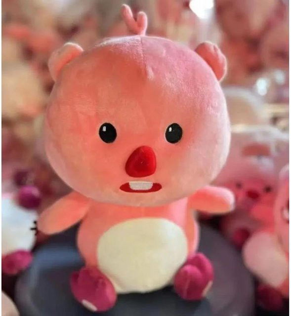 Binchi Keji Travel Kawaii Plüschtier, weiche Stoffpuppe, Rosa / Pink - Bild 1