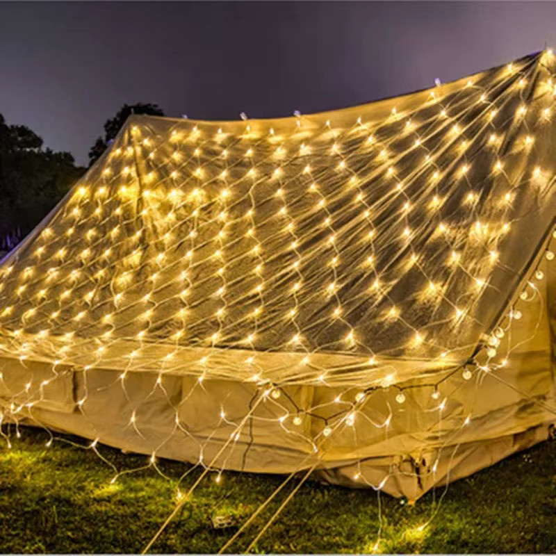 Dekorative LED Netz Lichterkette in Warmweiß für Weihnachten und Hochzeiten, B/H: 1,5 x 1,5 m - Bild 2