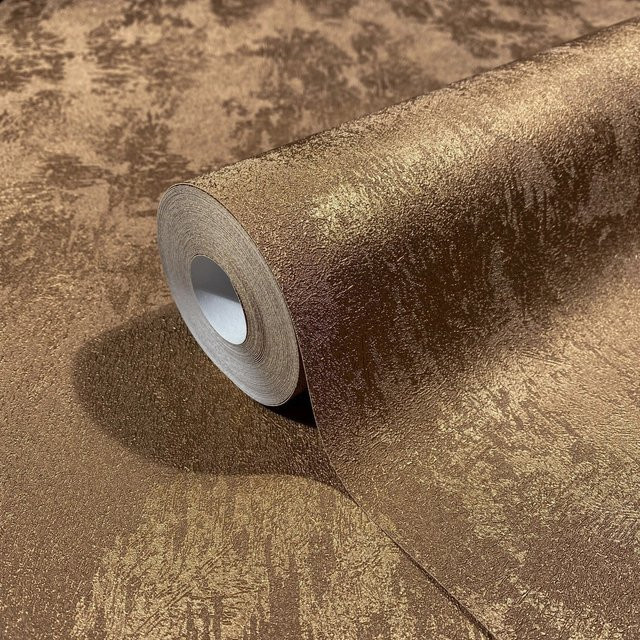 Marburg Vliestapete in leichter Betonoptik mit Glanzeffekt und Struktur, Farbe Kupfer, FSC-zertifiziert - Bild 1