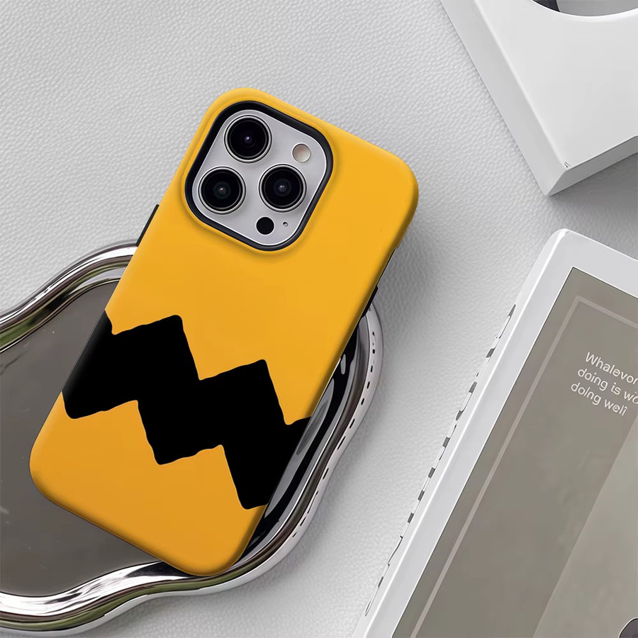 Charlie Wave Robuste Magnetische Handyhülle für iPhone 17 16 15 14 13 Pro Max Plus in Gelb - Bild 5
