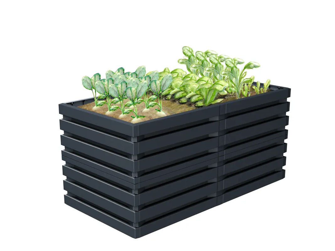 Garantia Hochbeet Skyline in Graphite Grey mit modernem Design, B/T/H: 161 x 80 x 75 cm - Bild 3