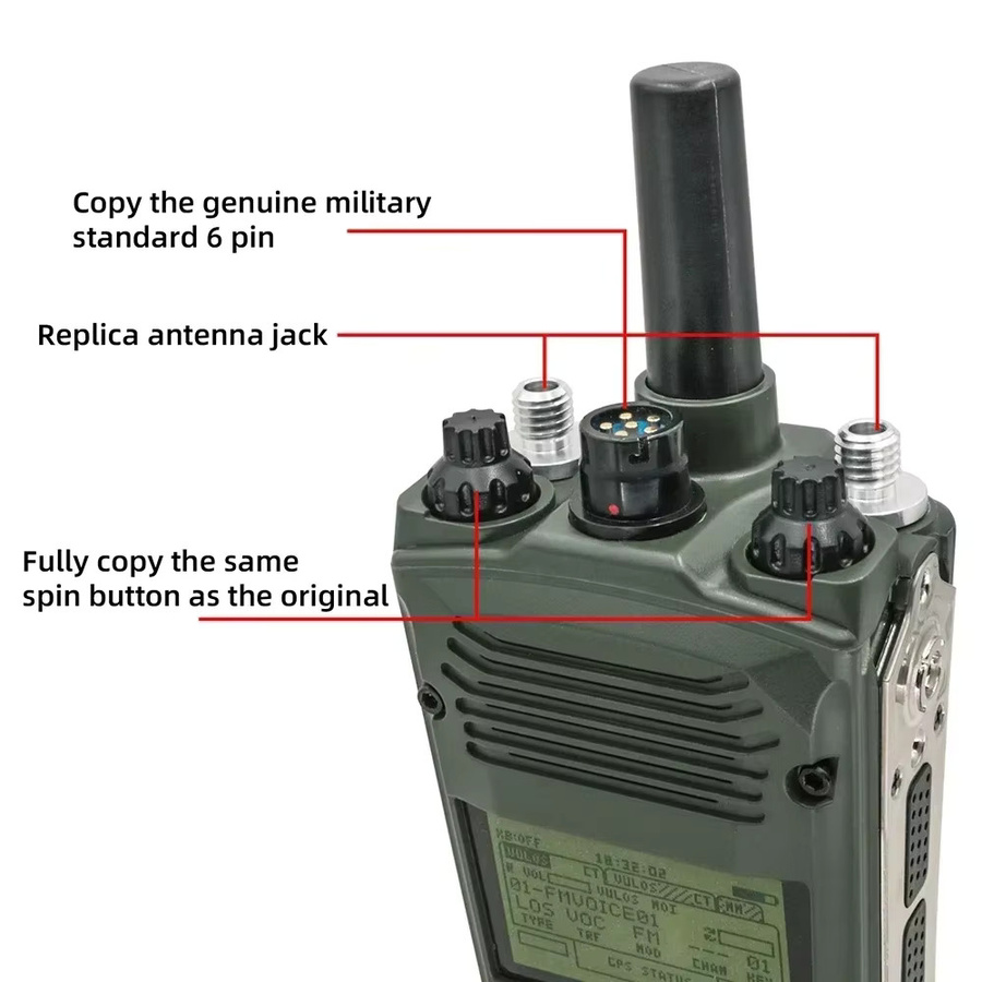 TCIHEADSET Taktischer Headset-Adapter PRC163 Harris Military Radio Dummy in Grün für Baofeng UV5R - Bild 4