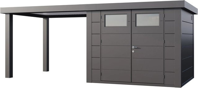 Telluria Gerätehaus Classico in Silber mit Außenmaß B: 572 cm, H: 258 cm, T: 219 cm - Bild 1