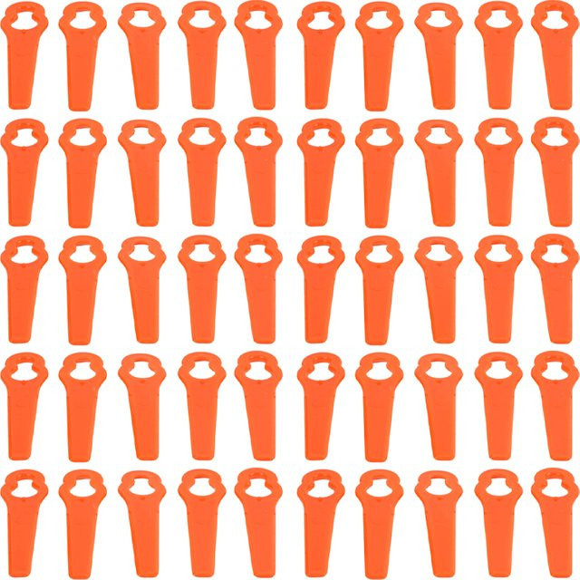 50-teiliges Set VIBRATITE Kunststoffklingen in Orange passend für FSA 45 Akku-Rasentrimmer als Ersatzklingen für Rasenschneider und Rasenmäher - Bild 1