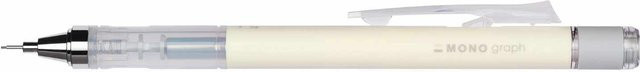 Tombow MONO graph Druckbleistift HB in Cremegelb/Beige mit Messing-Details - Bild 1