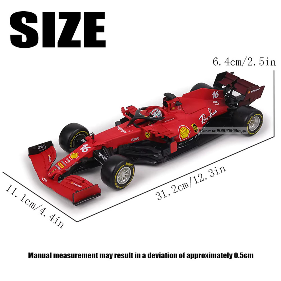 Bburago Ferrari SF25 # 16 Charles Leclerc, Formel-1-Legierungsauto-Modell, 1:18, ab 14 Jahren - Bild 6